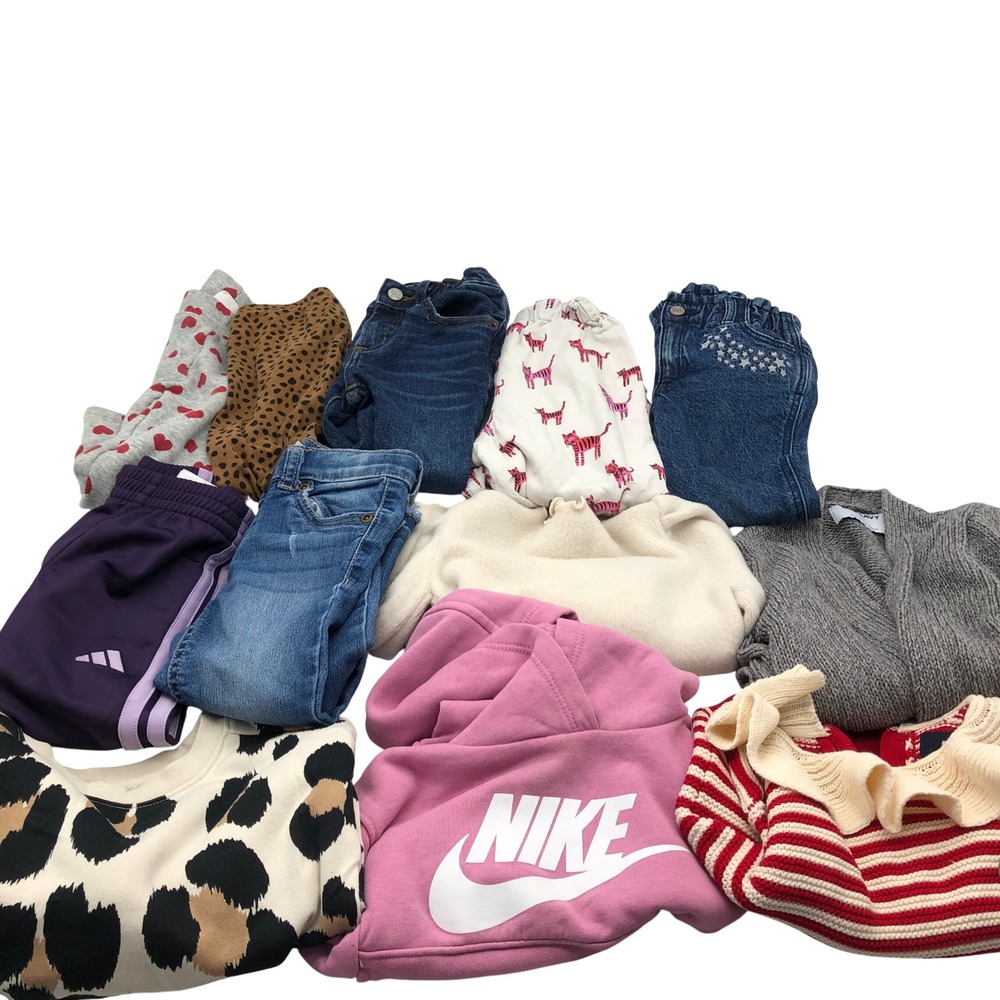 Girls 2T Pants Sweaters BUNDLE Fall Winter Jeans Sweatshirt Nike Gap Adidas